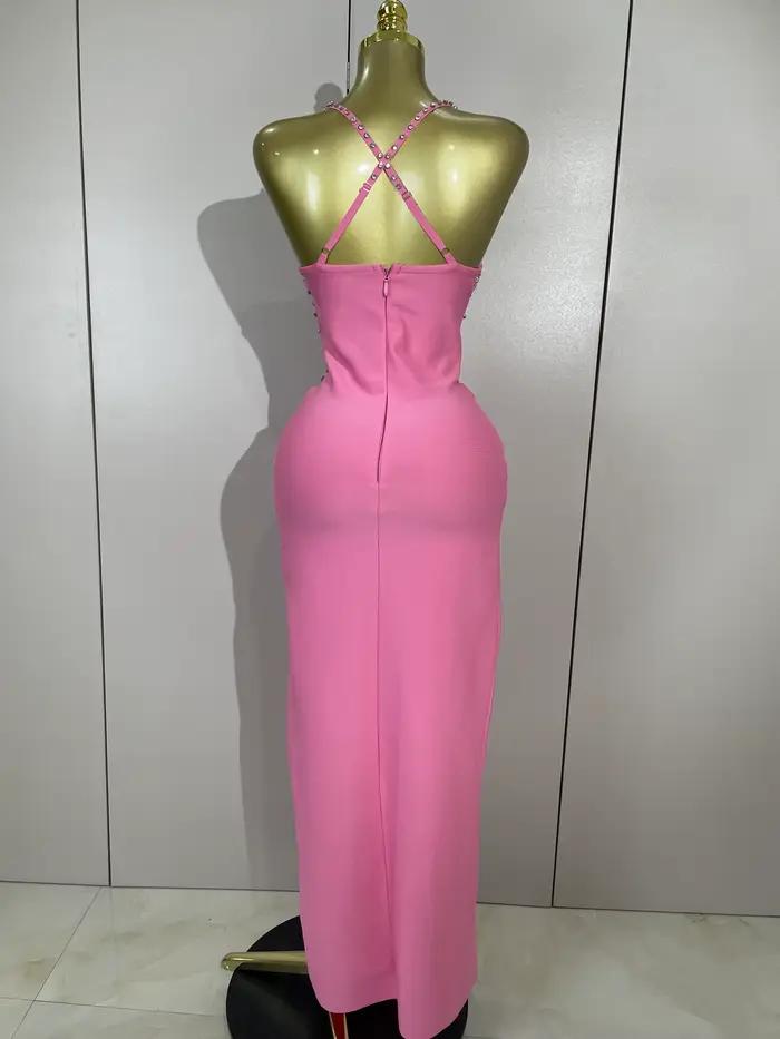 Elegantné ružové šaty s ramienkami