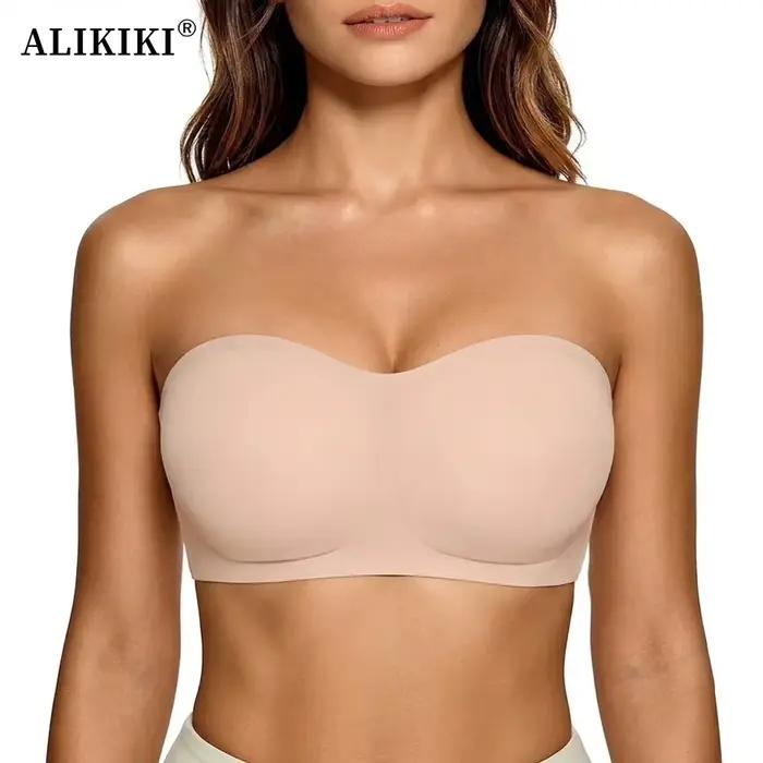 Soutiens-gorge sans bretelles pour femmes, soutien-gorge bandeau push-up en gel, soutien-gorge sans fil antidérapant et rembourré, soutien-gorge tube confortable sans couture