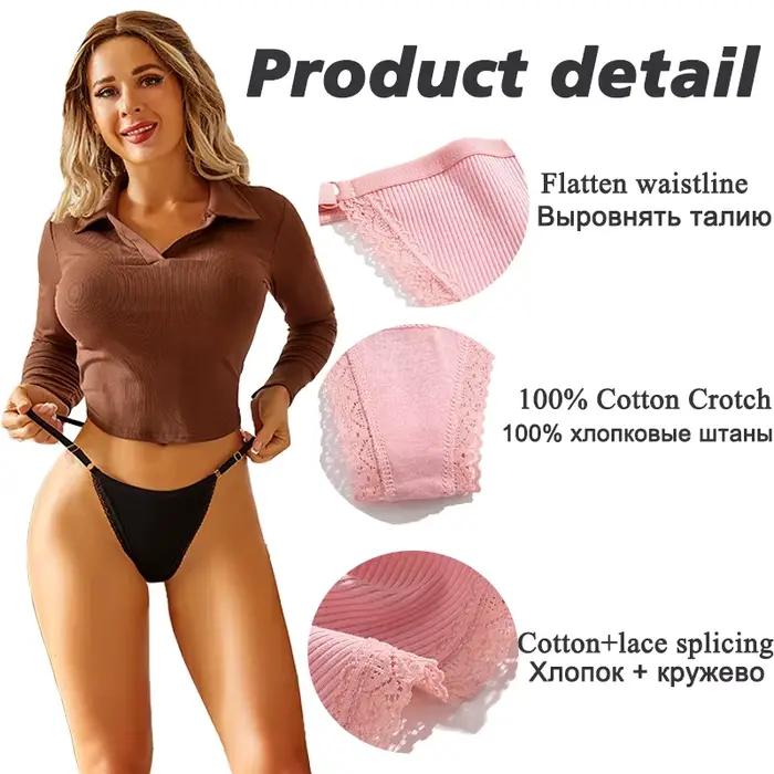 Culotte sexy en coton et élasthanne taille basse pour femmes sous-vêtements quotidiens élégants occassions spéciales