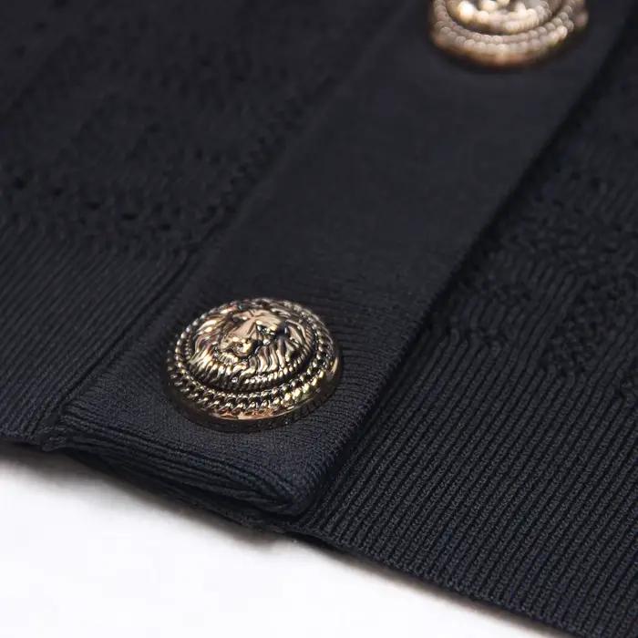 Dámsky elastický cardigan s okrúhlym výstrihom
