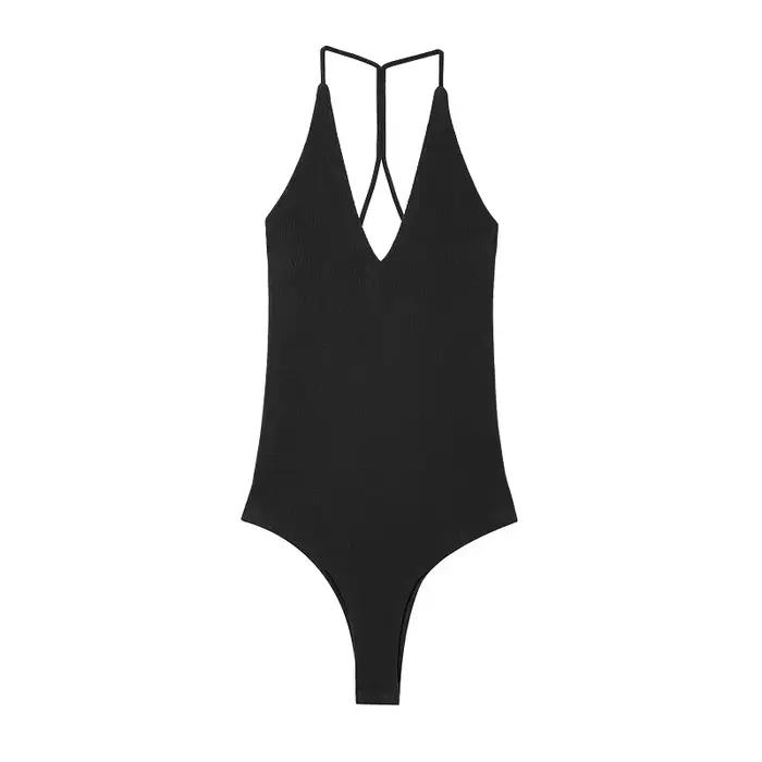 MUJER biely čierny body pre ženy Sexy