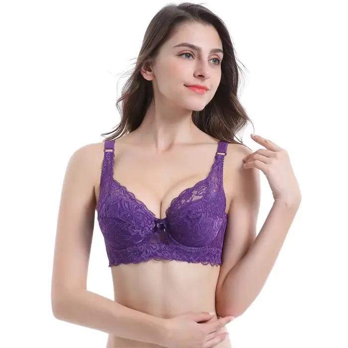Sexi vyšívaná čipkovaná podprsenka pre ženy