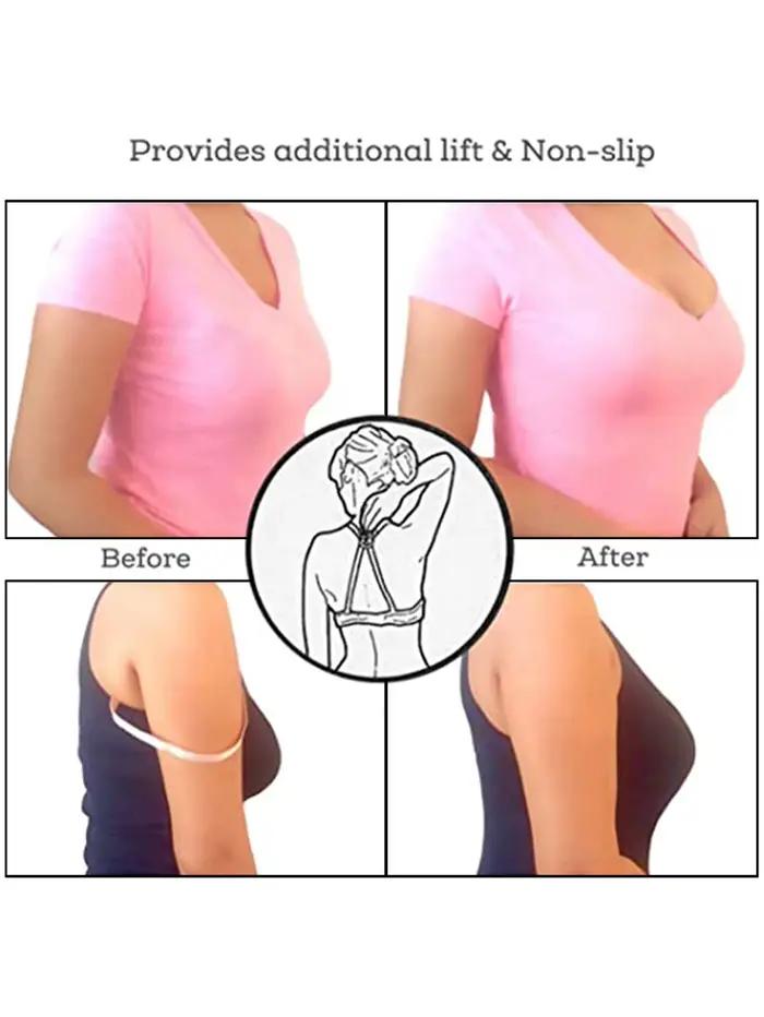 Kit de conversion de soutien-gorge en forme de cœur, 16 pièces, boucle Invisible, supports antidérapants, bandoulière réglable, Clip arrière, coussinet souple