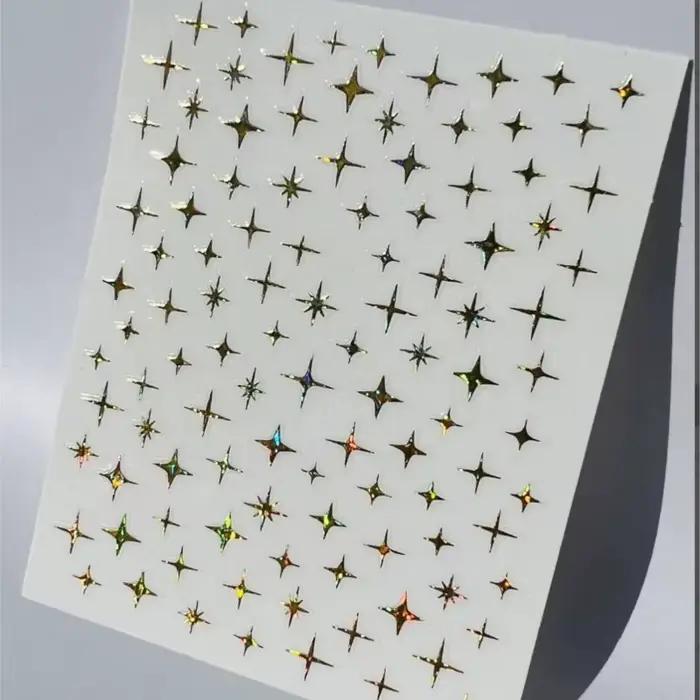 3D Laserové nálepky strieborné/zlaté/ružové