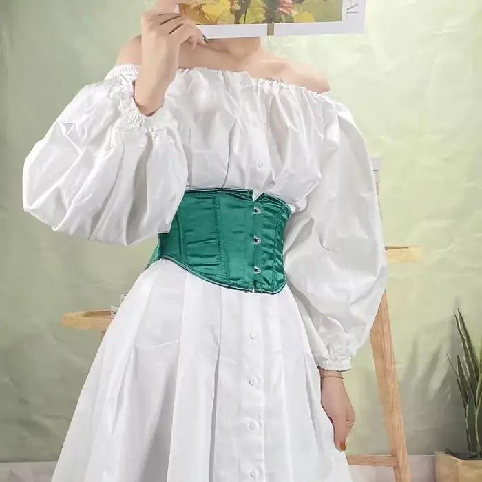 Saténový krátky korzet pod prsia pre ženy