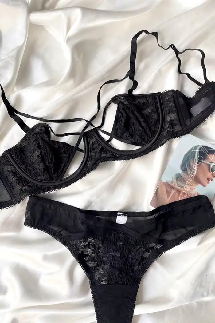 Soutien-gorge sexy à bretelles pour femmes, sous-vêtements en dentelle, section fine, avec anneau en acier, push up, lingerie grande taille avec sous-vêtements, costume pour dames