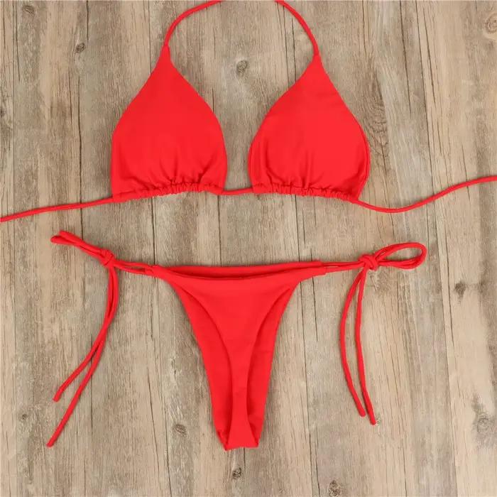 Dámske bikini so šnúrkovaním na boku