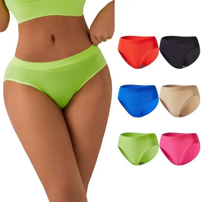 Lingerie Sexy pour femmes, couleur unie, culotte délicate Ultra-fine, taille basse, sous-vêtements respirants, pur désir, culotte sans couture