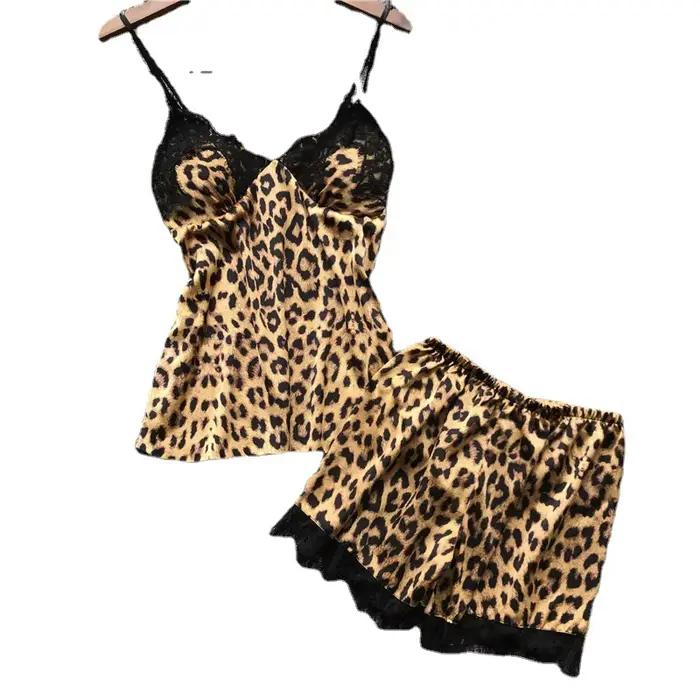 Sexi leopardí pyžamový set pre ženy