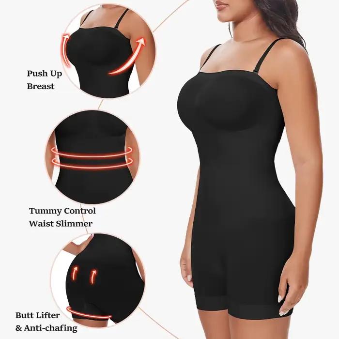 Body sans bretelles, épaules dénudées, Bustier, haut tubulaire, short pour femmes, vêtements modelants, contrôle du ventre, modelant le corps, entraîneur de taille, sous-vêtements slim