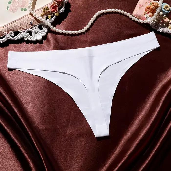 Femmes string g cordes Sexy Femme sans couture culottes sous-vêtements taille basse Stretch String Femme solide grande taille Tangas intimes chaud