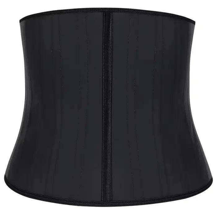 Corset de sport et fitness en latex, gaine amincissante pour le ventre, ceinture en caoutchouc à surface plate, vêtement sculptant le corps, 25 baleines en acier, sous-vêtements homme femme