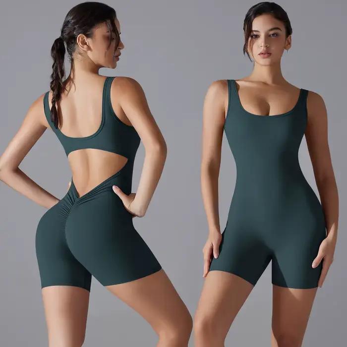Nové športové body s V-výstrihom a scrunch efektom pre ženy