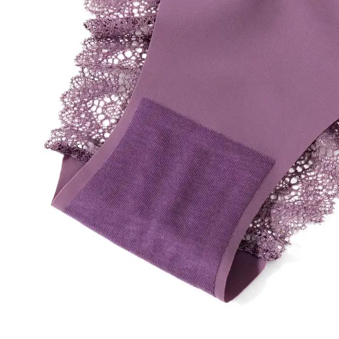SURAOLIW-Culotte Sexy en Maille Ajourée pour Femme, Sous-Vêtement en Dentelle Douce, Sans Couture, à la Mode, pour le Fitness et le Yoga