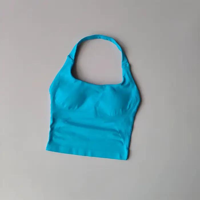 Soutien-gorge de sport de Yoga sans couture, dos croisé, résistant aux chocs, pour entraînement, Fitness, Push up, Yoga, course à pied, vêtements de sport actifs, gilet, été