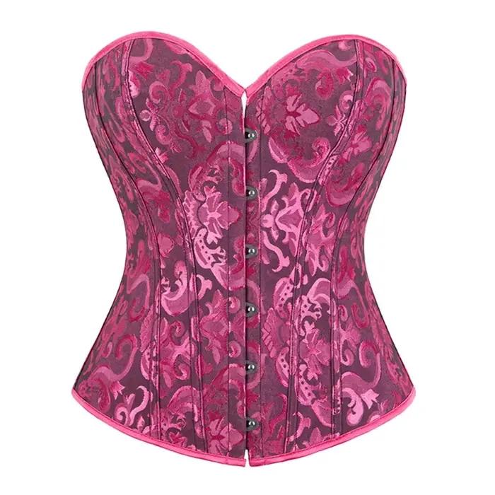 Jacquard Vintage hauts Corset femmes gothique surbuste Bustier à lacets Shapewear minceur taille façonnage Korset