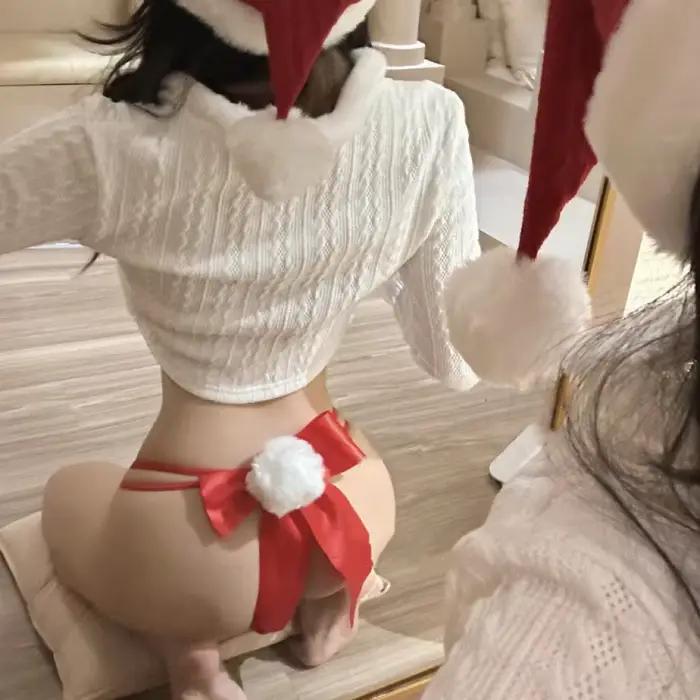 Sexy noël noeud papillon femmes culottes nouveau Bikini Tutu slips taille basse string femme sous-vêtements enterrement de vie de jeune fille cadeau Lingerie