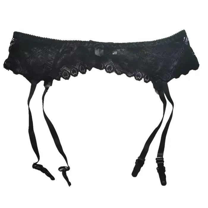 M L XL veľká veľkosť Sexy čipkovaná priesvitná podväzková opaska s nastaviteľným zadným zapínaním na pančuchy