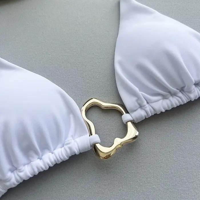 Nové sexy bikiny v jednofarebnom prevedení so šnurovaním a rozparkom