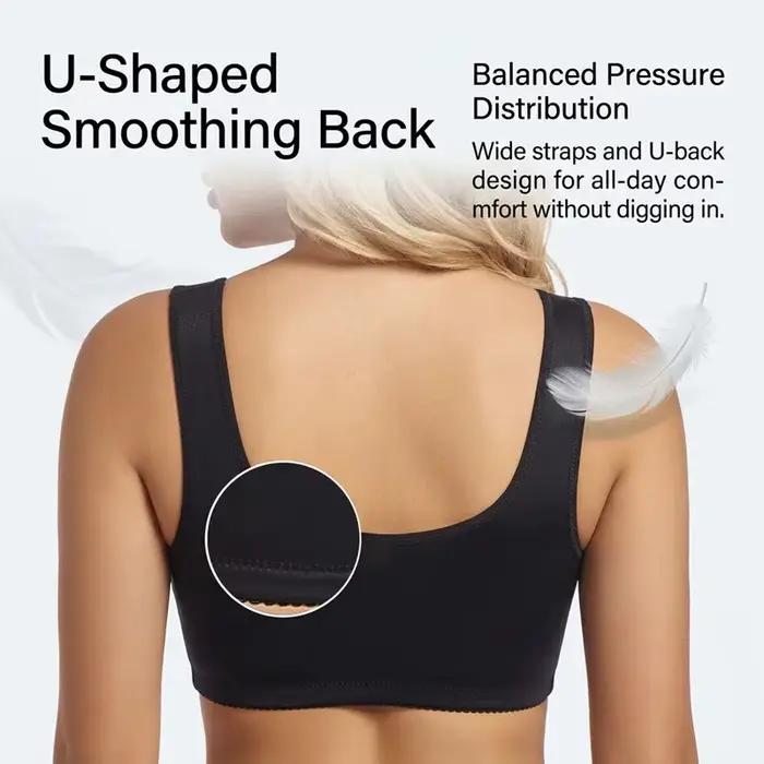 Soutien-gorge sportif pour femmes minimisant, fermeture avant, push-up, rembourré, pour yoga, fitness, course à pied