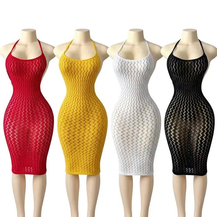 Robe de plage sexy en résille pour femme, extensible, transparente, sans manches, sans maillot de bain, mini-tenue de plage