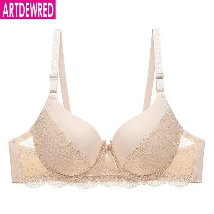 Soutien-gorge Sexy en dentelle, soutien-gorge Push Up à fleurs pour femmes, Bralette à armatures, grande taille, soutien-gorge Super fin