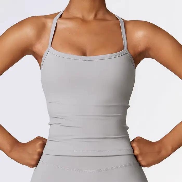 Soutien-gorge de sport à bretelles pour femme, sexy, pour yoga, gymnastique, push up, course à pied