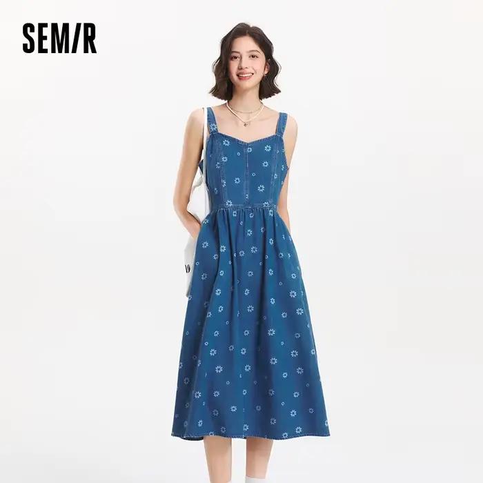 Camisole Semir en coton style préppy pour femmes, motif floral, coupe régulière, sans manches, idéale pour l'été et les journées décontractées