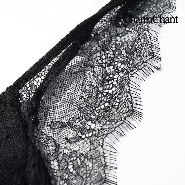 CharmChant noir Satin dentelle col en v Camisole haut pour femmes recadrée Y2k Harajuku mode élégante chemise sans manches Blouse femme