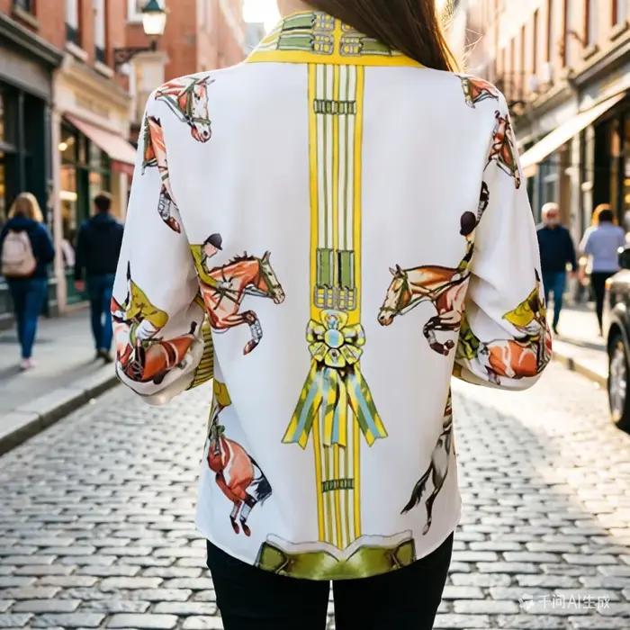 Dámske blúzky s dlhým rukávom, elegantné tlačené košele, jarná móda, novinka