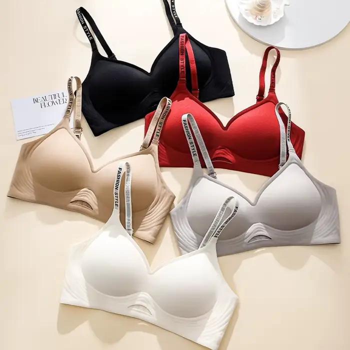 Sous-vêtements confortables pour femmes avec de petits seins froncés sans marques ni levage, Anti-affaissement, beau soutien-gorge féminin au dos