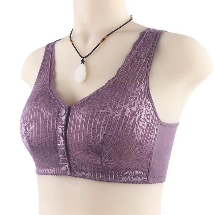 Soutien-gorge Push Up sans fil pour femmes, sous-vêtements confortables avec fermeture frontale, Lingerie quotidienne, grand buste, 52BCD, nouvelle collection 2023