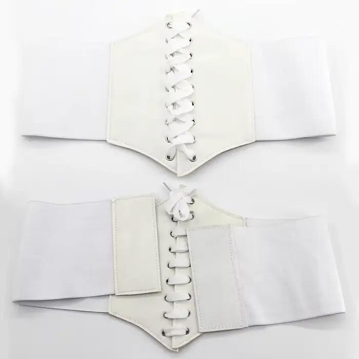 Body noir Shapewear femmes vêtements gothiques sous le buste taille Cincher formateur Pu cuir élastique Sexy mariée Corsets et Bustiers
