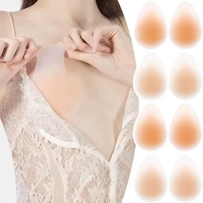 Couvre-mamelons Push-Up en forme de goutte d'eau, invisibles, auto-adhésifs, pour soutien-gorge, patchs naturels pour soulever les seins, autocollants de poitrine sans couture