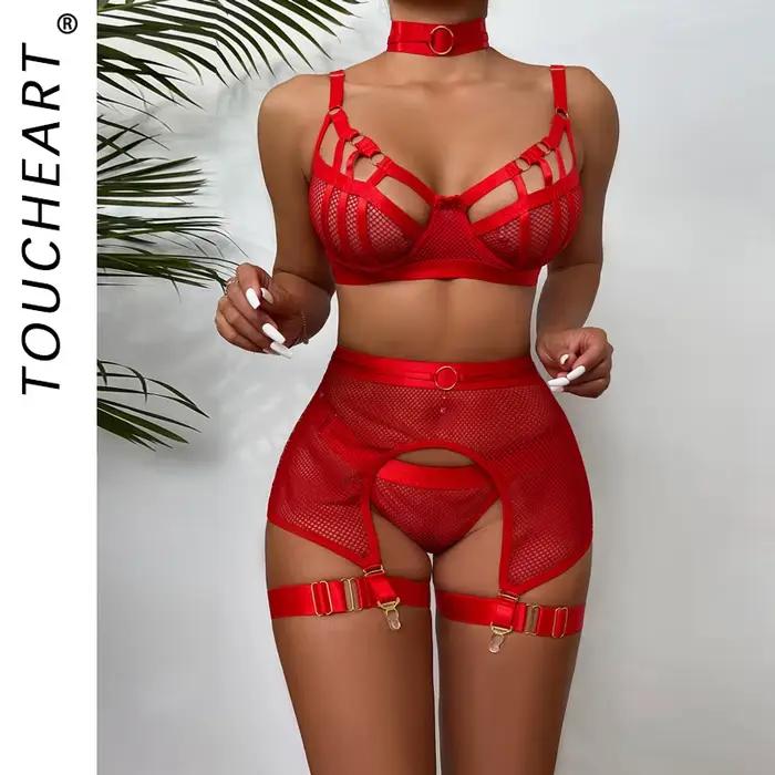 Ensemble lingerie sexy en polyester pailleté pour femmes, soutien-gorge et culotte, élégant et confortable, pour occasions spéciales et cadeaux