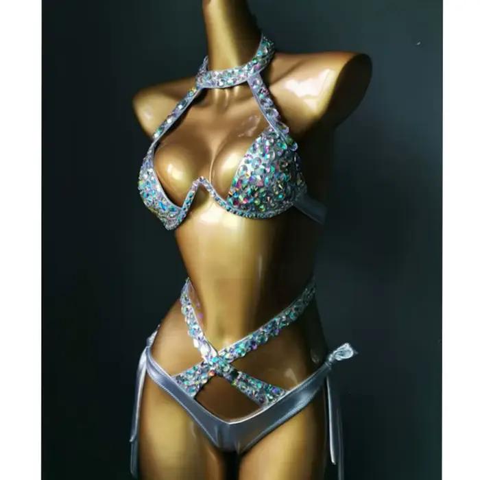 Diamantový krištáľový bikini set pre ženy