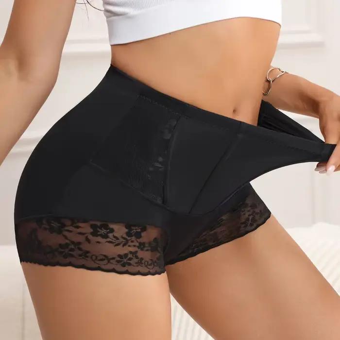 Giczi femmes Sexy dentelle jambe façonnage culotte Shapewear minceur taille haute sous-vêtements ventre contrôle minceur slips confortables caleçons