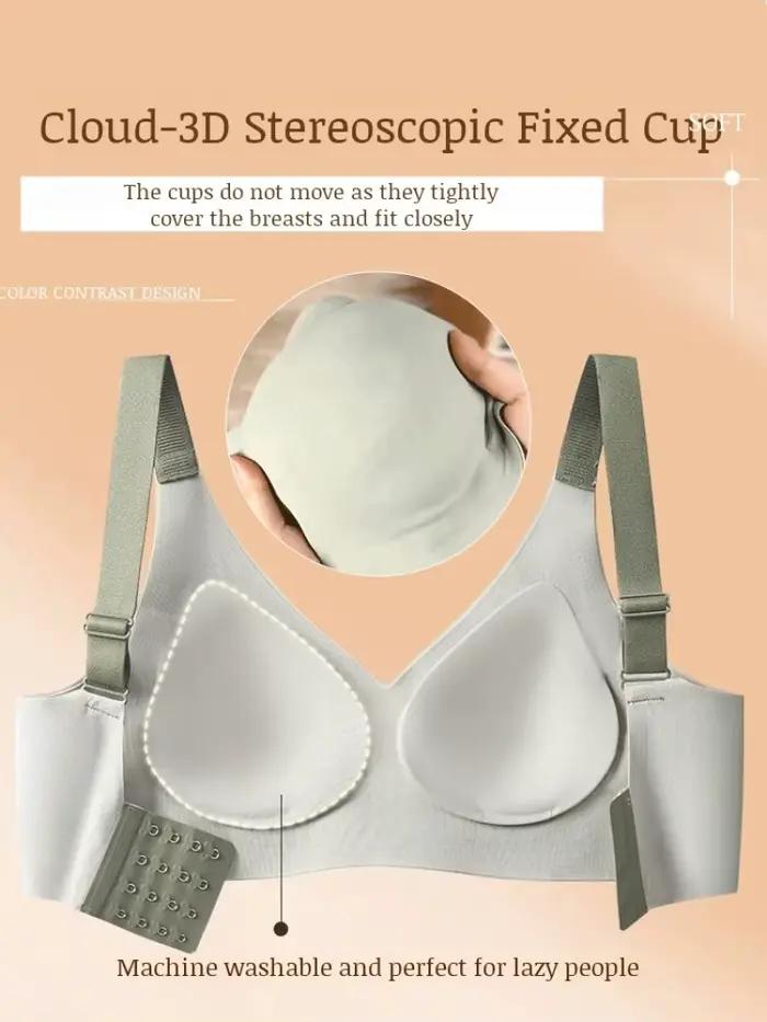 Soutien-gorge de sport pour femme anti-affaissement, ajustable, pour petites poitrines, motif cœur, color-block, sans couture, haute élasticité, effet liftant et sculptant
