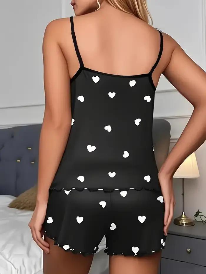 5 veľkostí na výber S M L XL 2XL Dvojdielne srdiečkové podväzky a šortky pre ženy