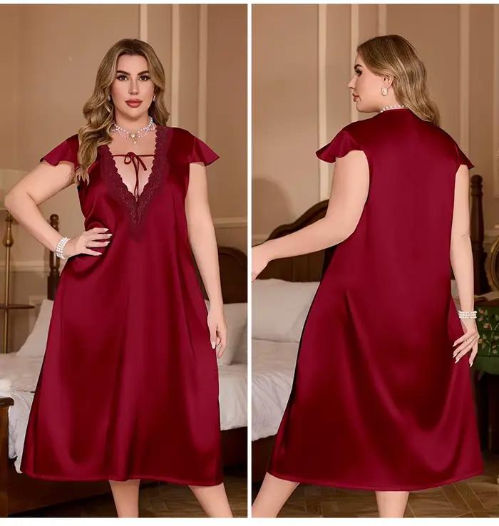 Veľká veľkosť 3XL 4XL 5XL dlhá nočná košeľa pre ženy