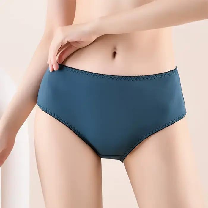 Dámske stredne vysoké nohavičky Sexy Priehľadné elastické spodné prádlo bezšvové tenké