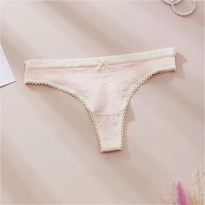 Lingeries Femme Sexy Tongs Mode Mignon Imprimé Culotte pour Femmes Doux Chaud Arc Femmes String Coton Printemps Été трусы жletiе