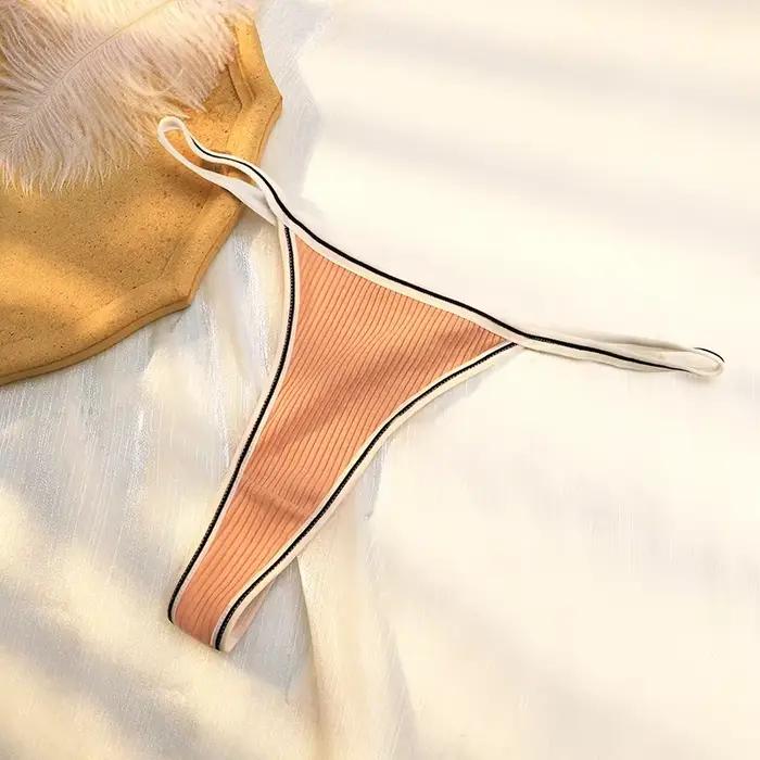 Sexy jednodielne nízke tangá bezšvové z antibakteriálnej bavlny pre ženy