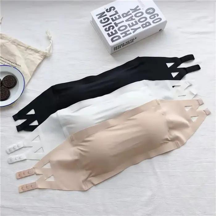 Soutien-gorge sexy sans bretelles, push-up, sans armatures, pour femme, dos élégant, antidérapant, sans couture, invisible, bralette sans bretelles, lingerie