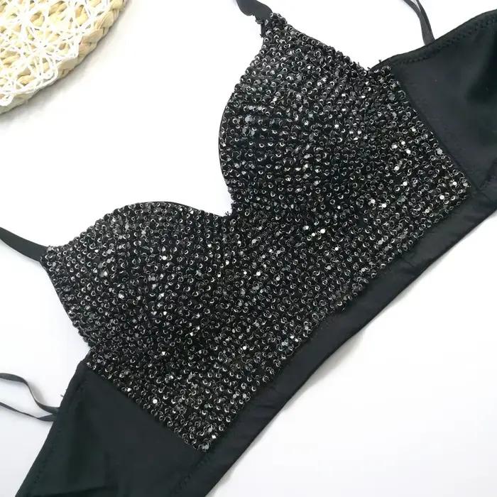 Steampunk bustier s kamienkami pre ženy