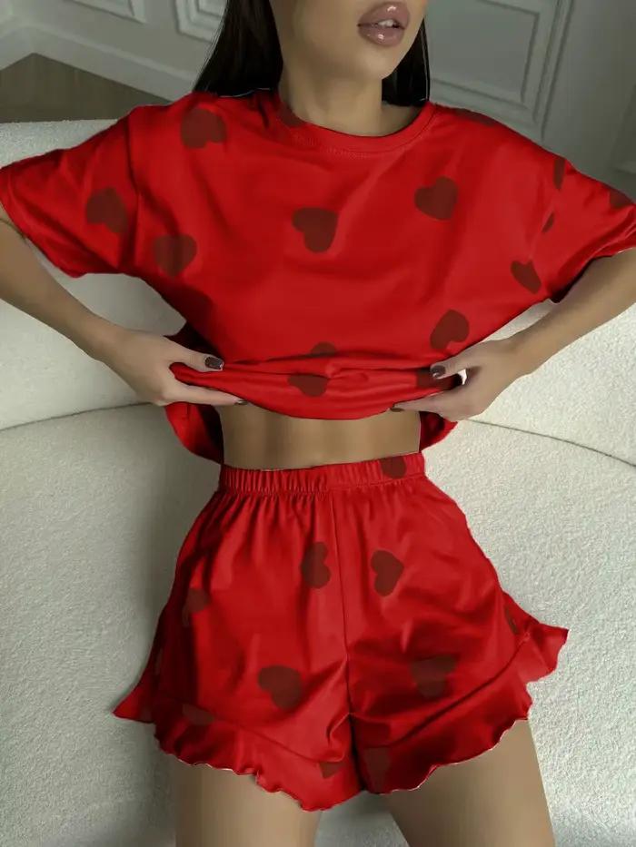 Ensemble de pyjama pour femme, pyjamas d'été pour femme, vêtements de nuit pour femme, ensembles assortis pour femme, pyjamas pour femme