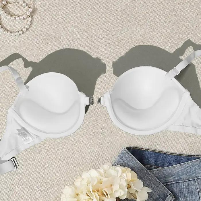 BEAUWEAR fermeture avant Demi soutien-gorge pour femme plaine Invisible T-shirt soutien-gorge sans bretelles beauté dos Lingerie B C tasse