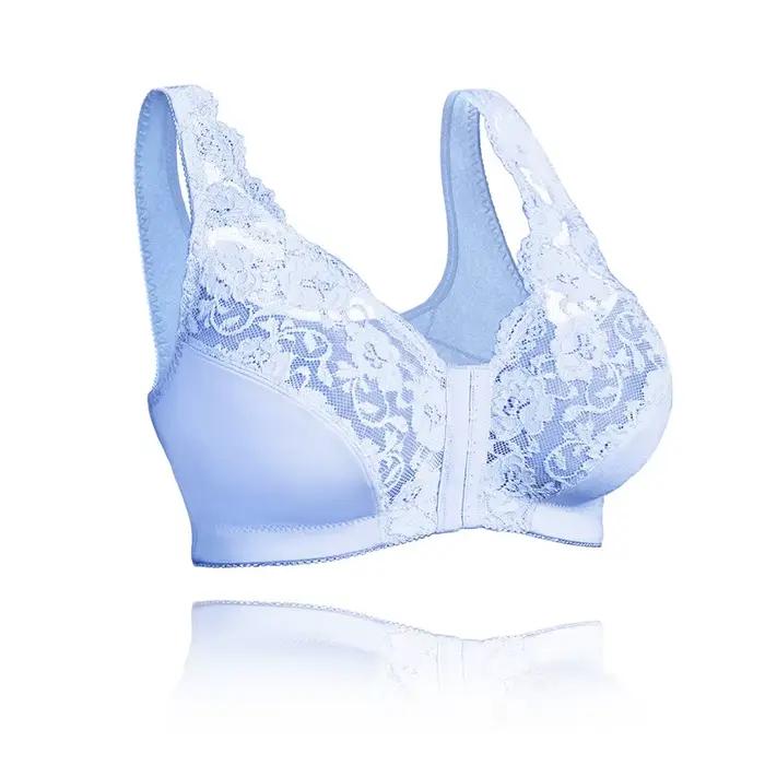    Soutien-gorge de sport à fermeture frontale, grande taille, sous-vêtements sans fil, en dentelle, ajouré, respirant, Bralette fine