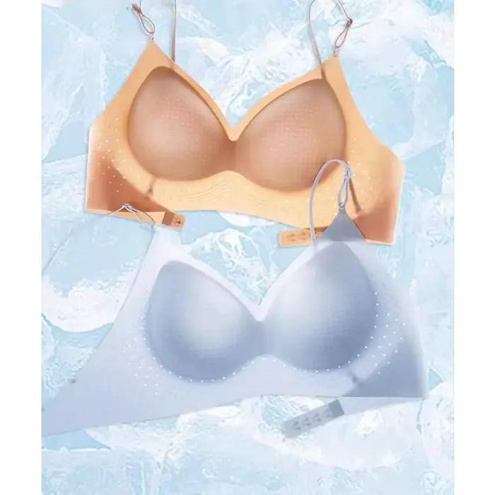 Soutien-gorge invisible sans bretelles Cool Sling, fin et sans couture, pour l'été, sans armatures, push-up, lingerie anti-affaissement, coupe ajustée, pour femme, usage quotidien
