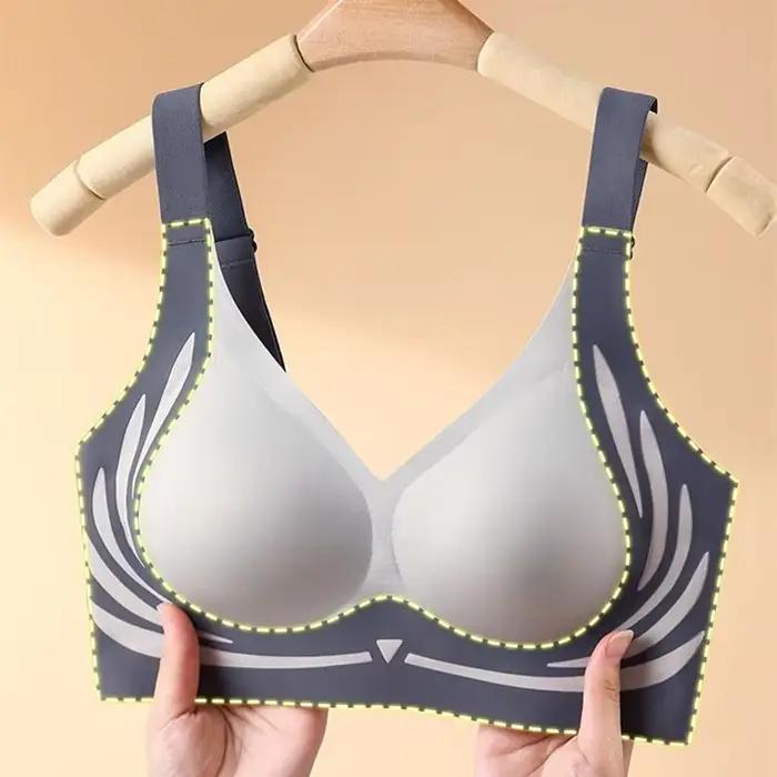 Sous-vêtements grande taille pour femmes, seins respirants, petits sans anneaux en acier, soutien-gorge Anti-affaissement réglable pour femmes